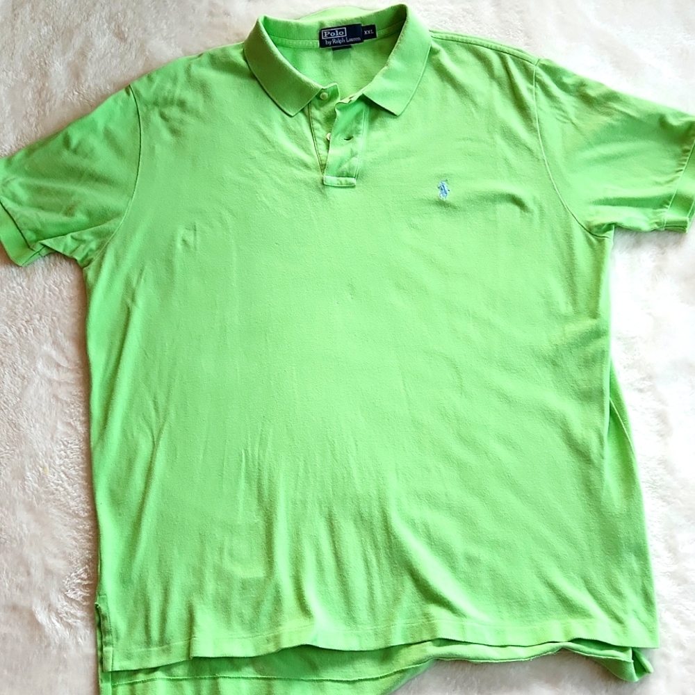 Lime Green Ralph Lauren Polo Shirt, Size XXL